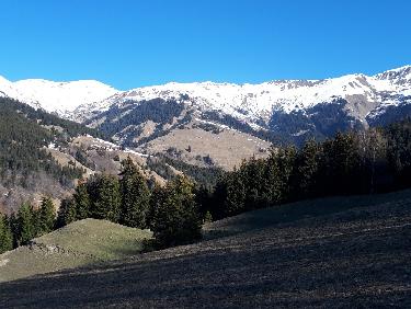 Peu de neige vers le Jovet