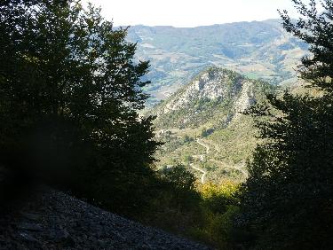 Piste en vue tout en bas, sous PiÃ© Gros