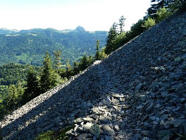 Premier pierrier de la traversÃ©e en face Sud