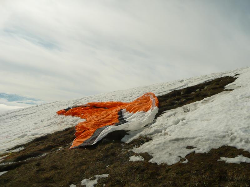 préparation de la voile vers le nord