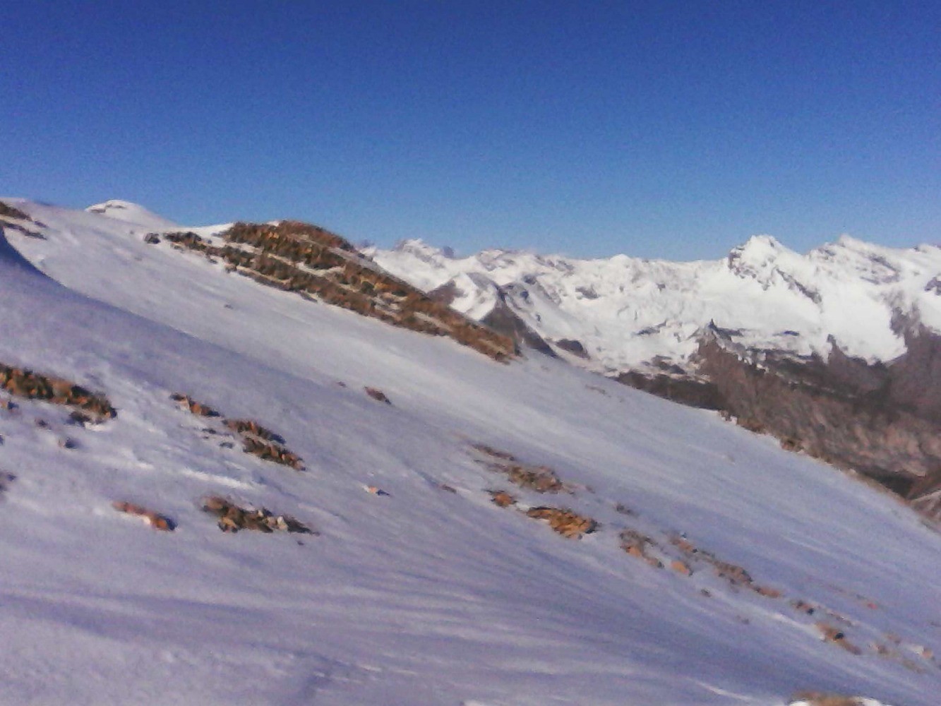 prÃ¨s de la crÃªte ; vue vers l'ouest