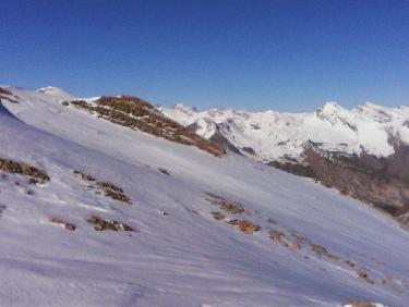 prÃ¨s de la crÃªte ; vue vers l&apos;ouest