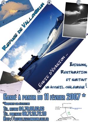 affiche refuge vallonbrun  2007