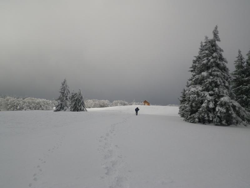 Refuge en vue dans le désert blanc