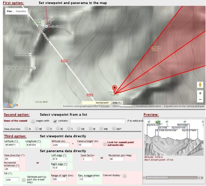 RÃ©glage outil U.Deutschle panorama Col du Rognon