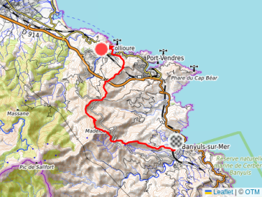 Randonnée de Banyuls à Collioure, par la Tour de Madeloc et Fort St Elme