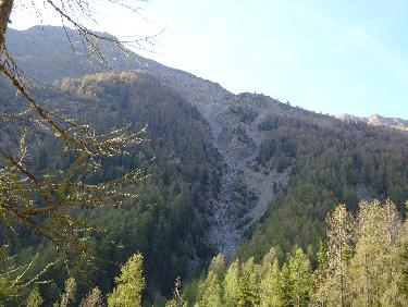 Ravin de la Gourette de Reyssas, vu du sentier de retour