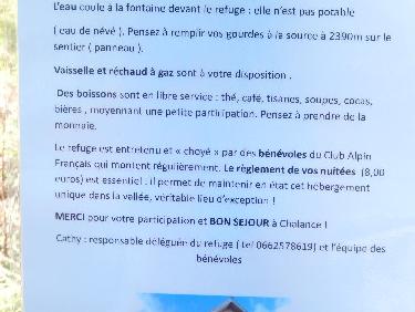 Refuge bivouac de Chalance