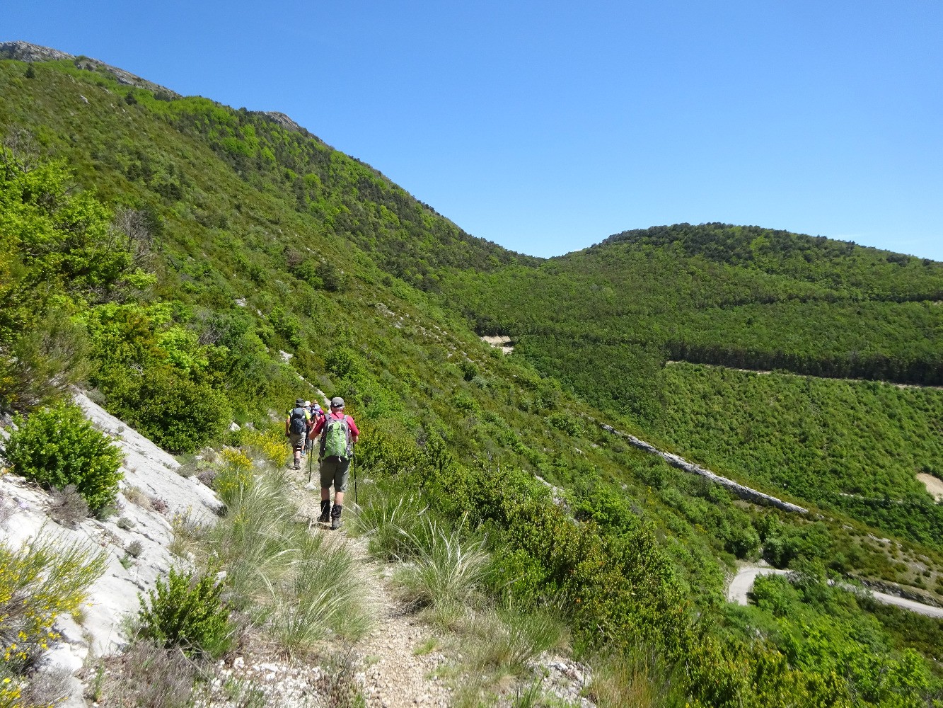 Retour vers Rosans sur le chemin du facteur
