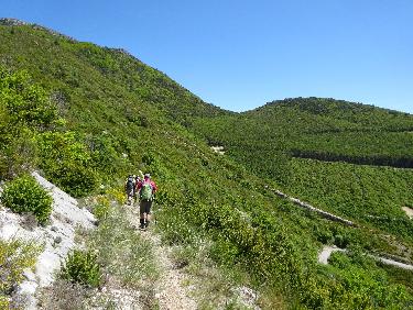 Retour vers Rosans sur le chemin du facteur