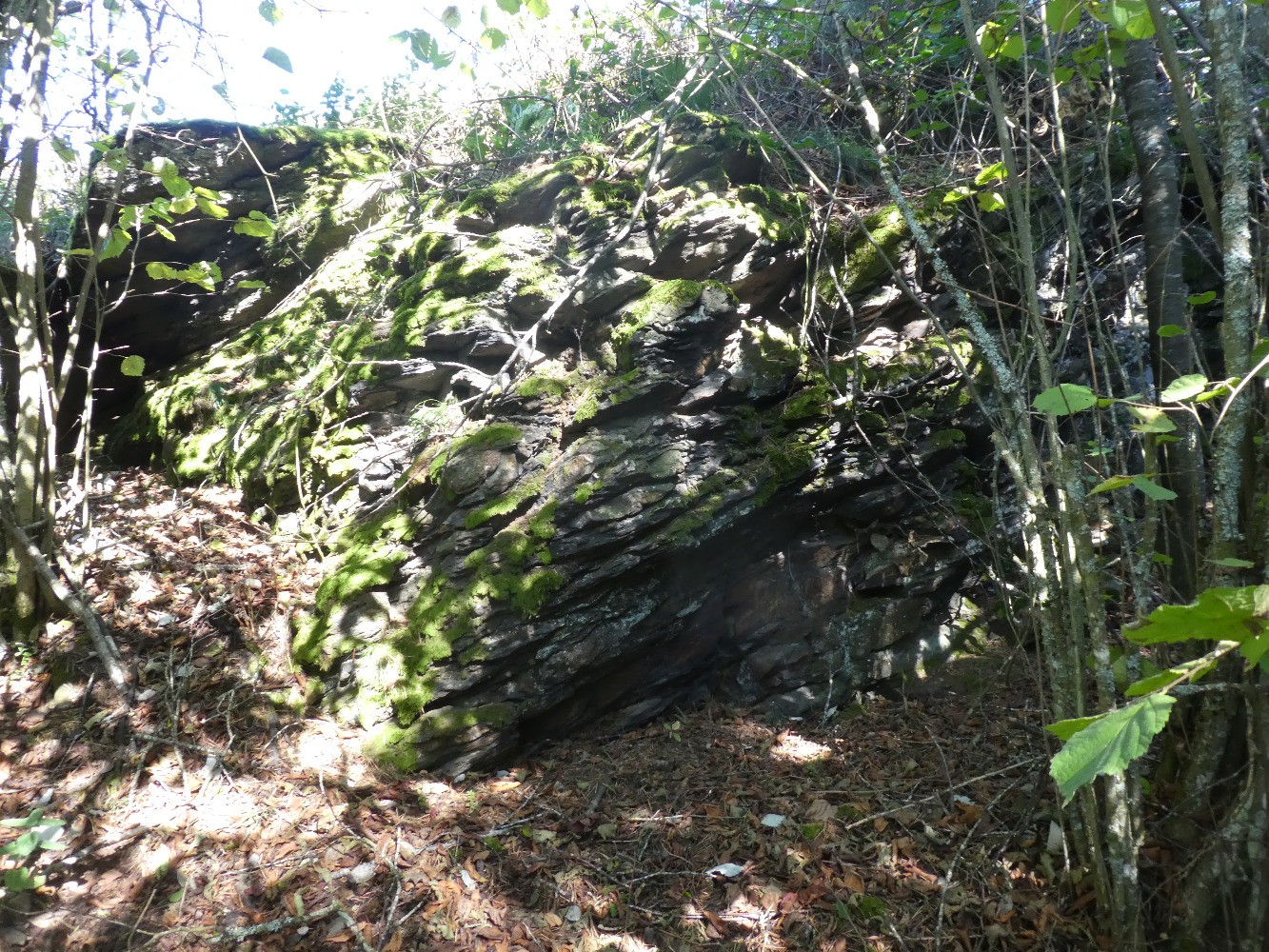 Rocher d'accès au sommet du Châtelard