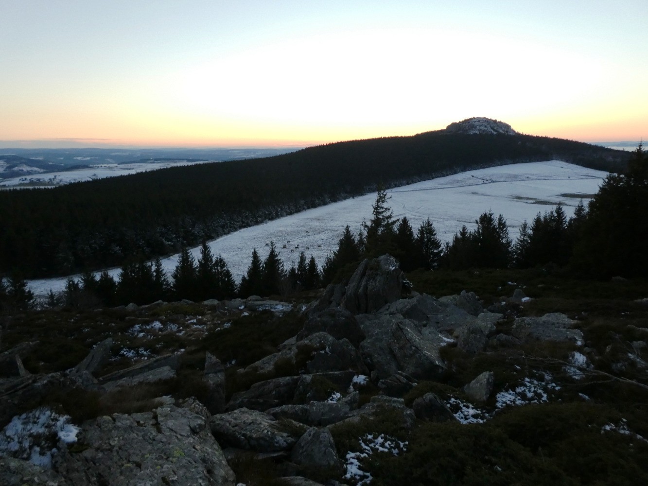 Rocher Tourte depuis le Rechausseyre