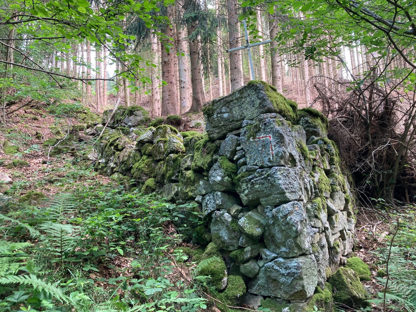 Ruine et croix de Gourney