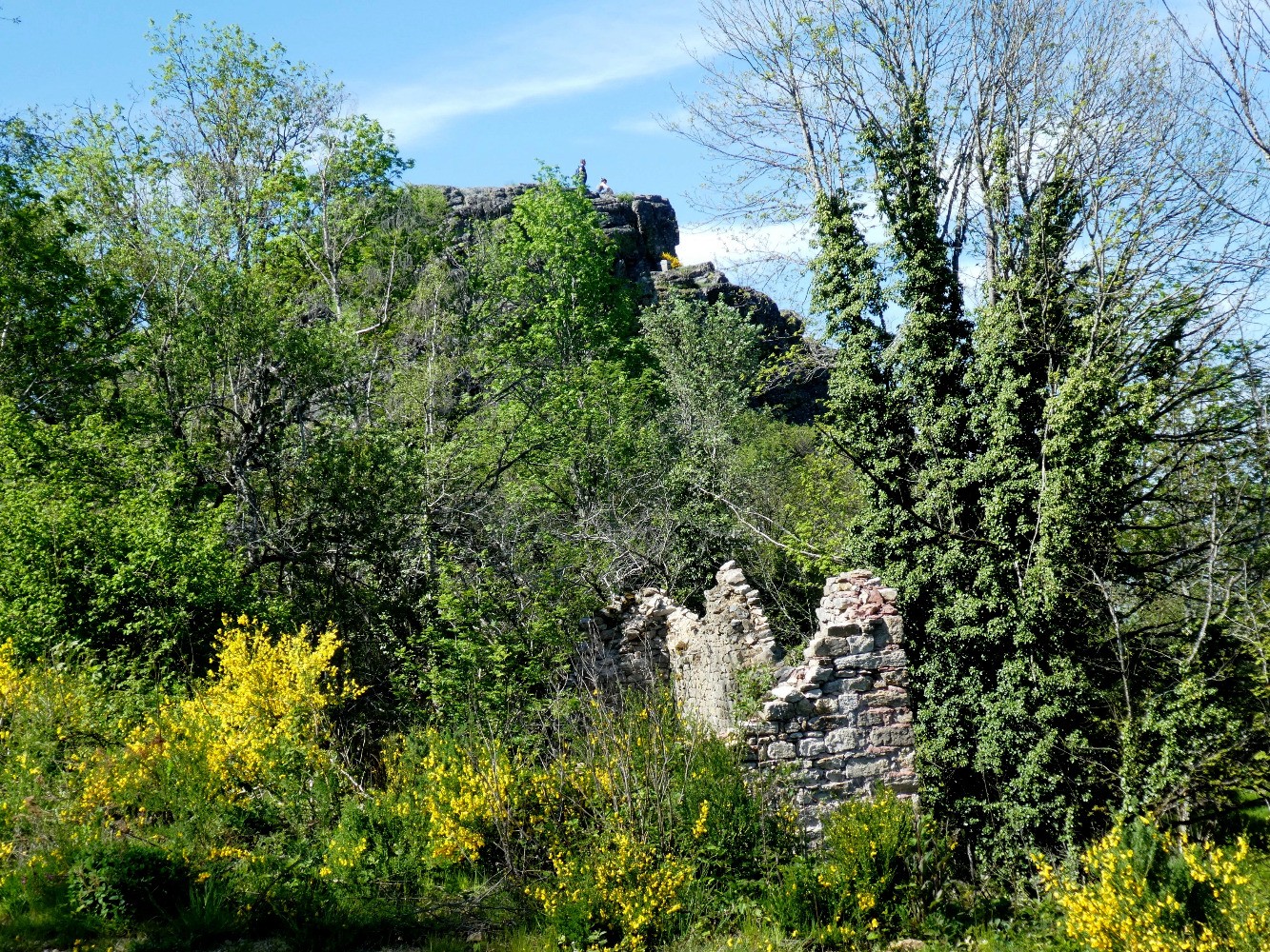 Ruines d'une ferme et Rocher du Thoil