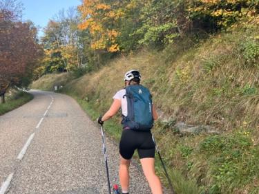 Ski nordique dans l&apos;après-midi