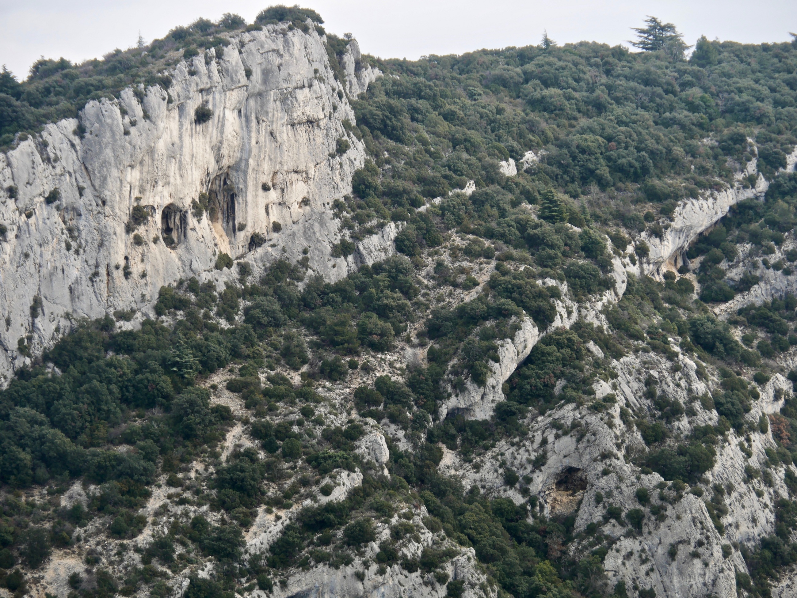 Arche Baume de Roucaoule depuis le sentier du vallon de Combrès