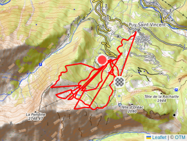 Ski alpin dans l&apos;après-midi