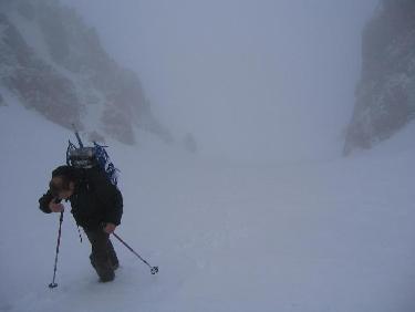 Remontée du couloir du pas de Berrièves