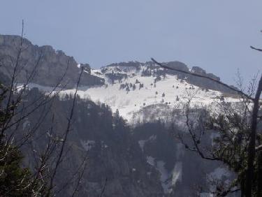 Vue sur les rochers de Chalves