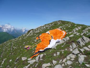 Voile au décollage Sud