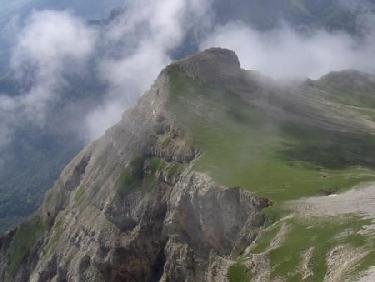 Vue sur l&apos;arête NE depuis le Gd Veymont