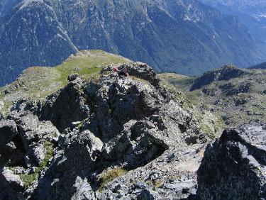 Arête Sud-Est, sous le sommet