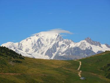 Mont Blanc vu des chalets de Bellachat