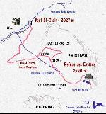 Refuge des Evettes (carte)