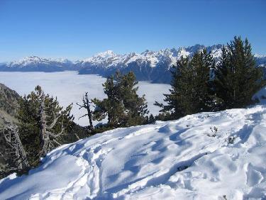 Le Mt Blanc et la chaîne de la Lauzière au dessus