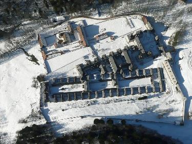 Le monastère de la Grande Chartreuse sous la neige