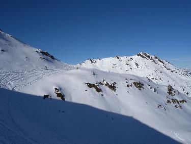 Traversée sous la pente finale