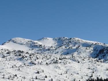 Le Versant Ouest du Pic Saint Michel enneigé