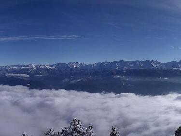 Panorama Belledonne et Mont-Blanc pris à 11 h