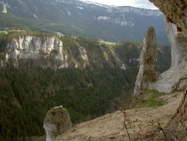 Au début de la vire médiane