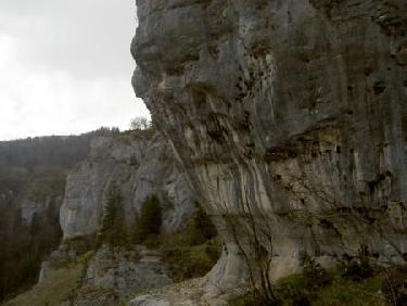 Vue sur la vire après l'ouillon