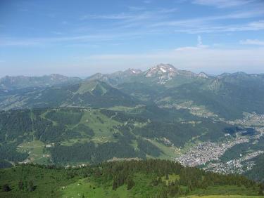 Morzine depuis la pointe de Ressachaux