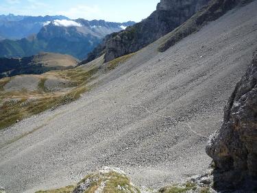 Obiou - vers la face NW