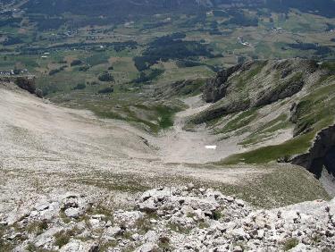 Vue plongeante du sommet