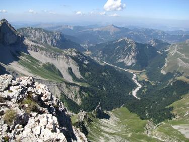 Vue vers l&apos;ouest et la Drôme