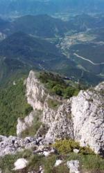 Vue de l'arête de montée