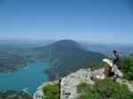 Lac d&apos;Aiguebelette et du Bourget vu du Mt Grêle