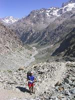 Descente dans la vallée.