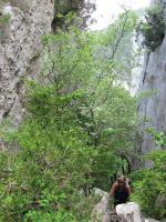 Dans la cheminée d&apos;accés à la crête