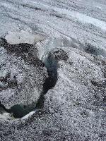 La riviere commence sur le glacier