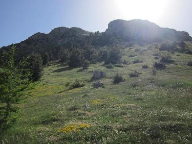 descente sur l&apos;autre versant