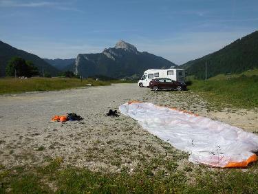 atéro au parking du téléski