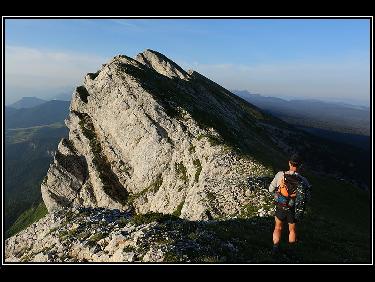 sur la crête au dessus du Pas de Serre Brion