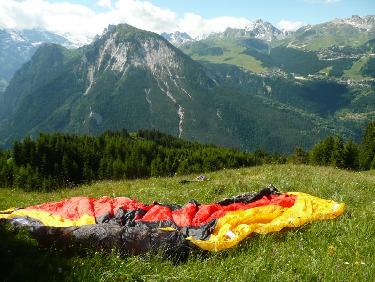 Paré au decollage après une séance sanglier