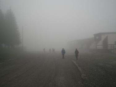 Départ avec brouillard