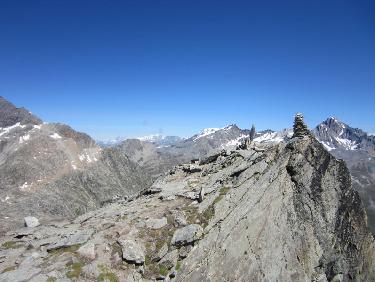 Pointe nord, Dent Parrachée et Mont Blanc